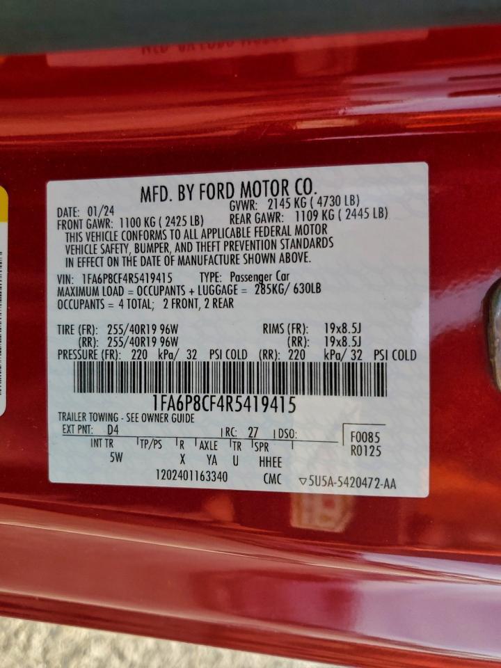 2024 FORD MUSTANG