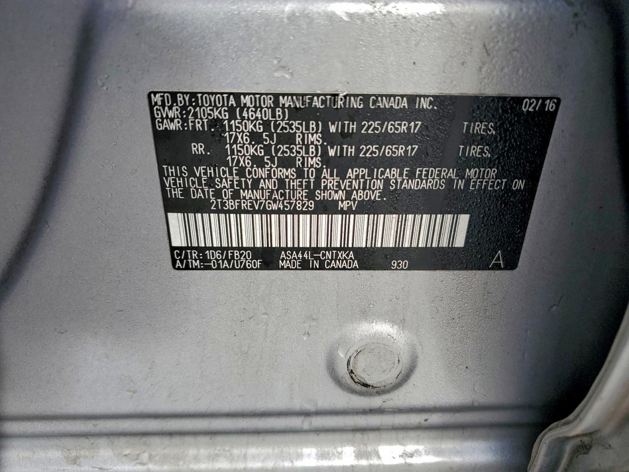 2016 TOYOTA RAV4