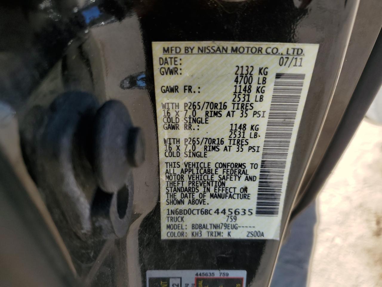 2011 NISSAN Frontier