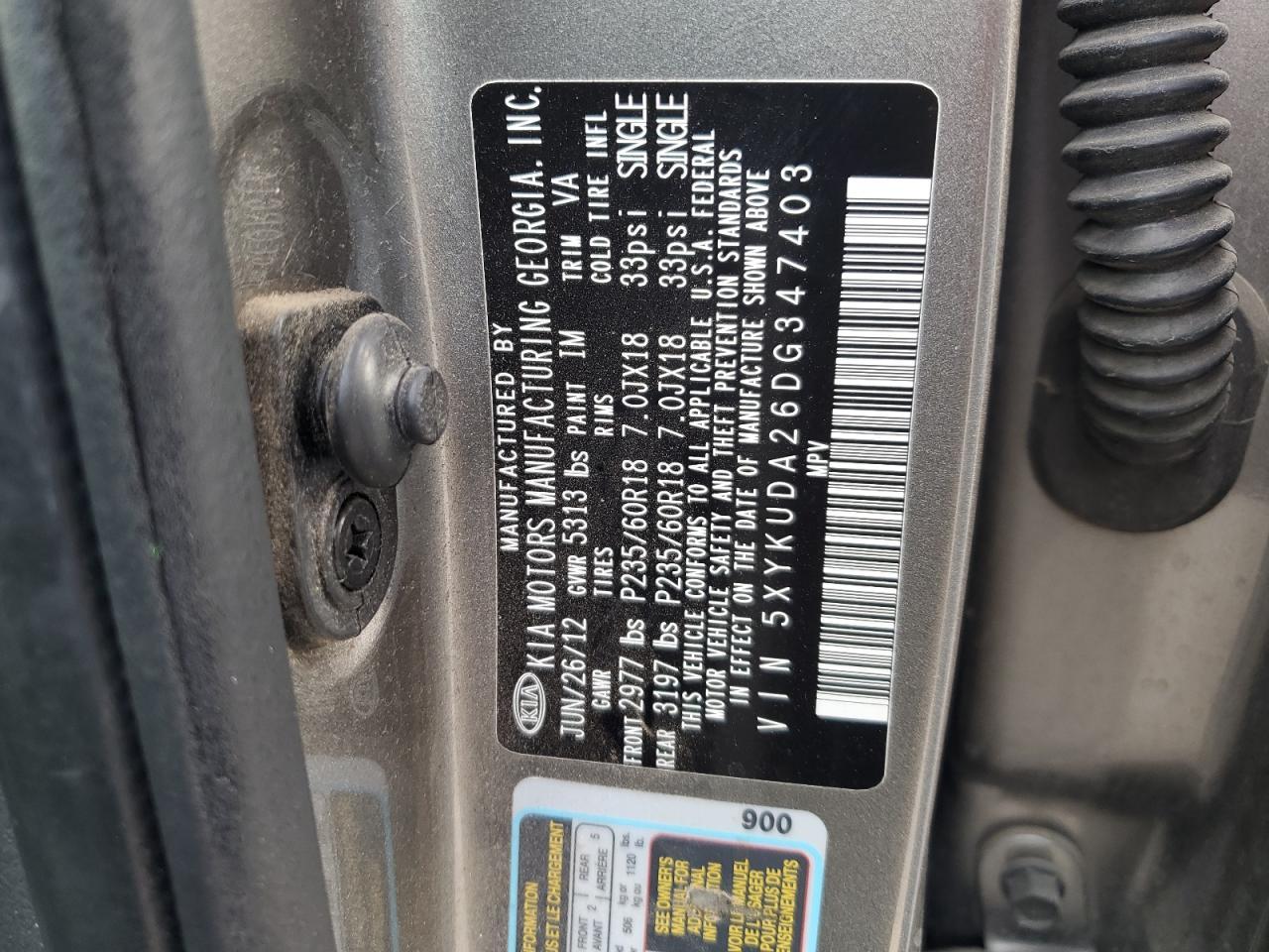 2013 KIA SORENTO