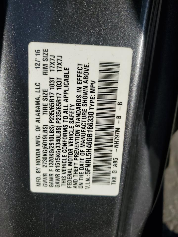 2016 HONDA ODYSSEY