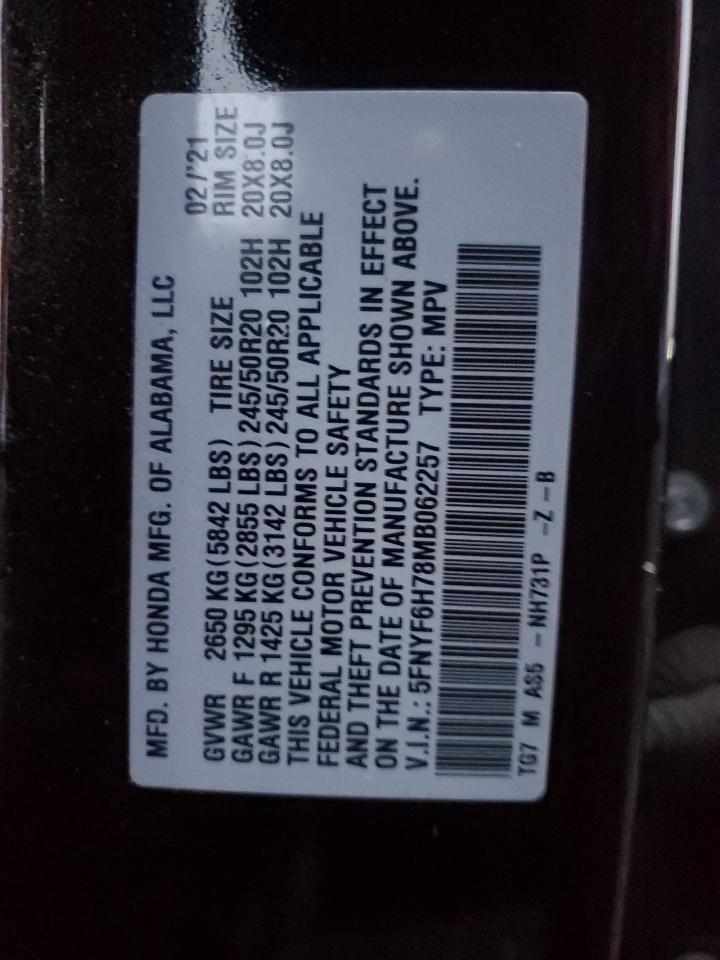 2021 HONDA PILOT