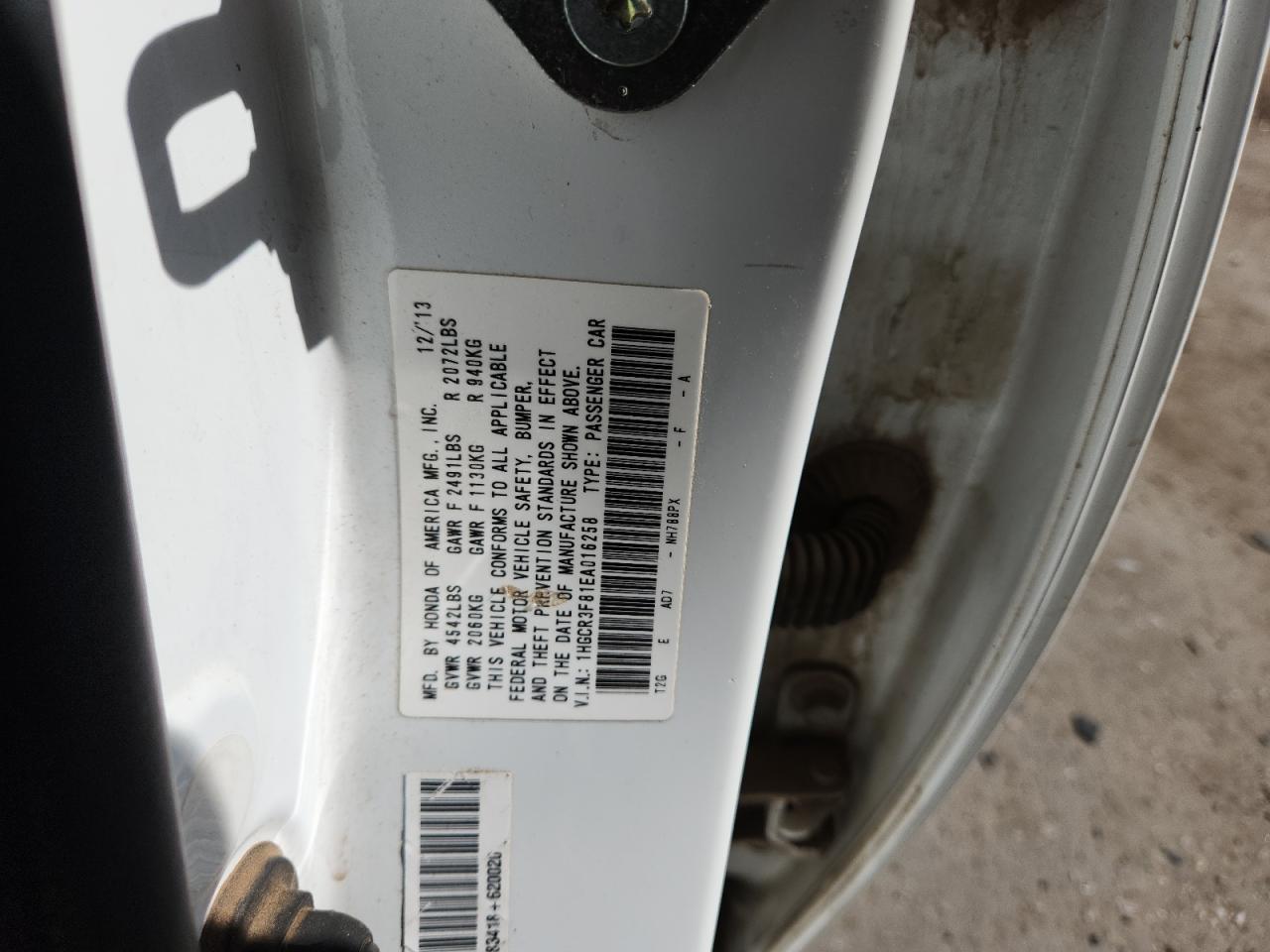 2014 HONDA ACCORD