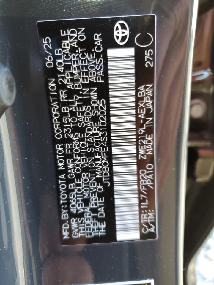 2025 TOYOTA COROLLA