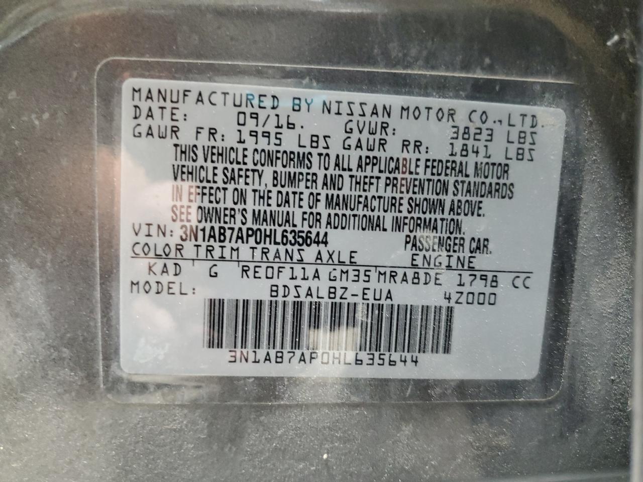 2017 NISSAN SENTRA