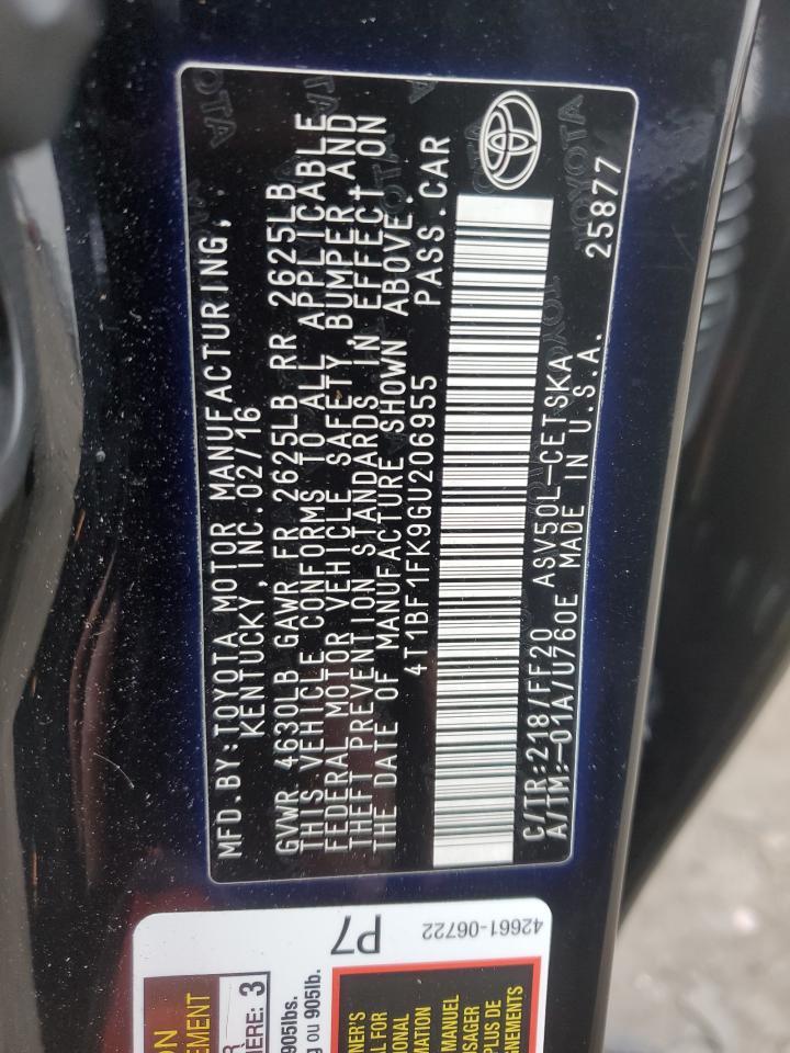 2016 TOYOTA CAMRY
