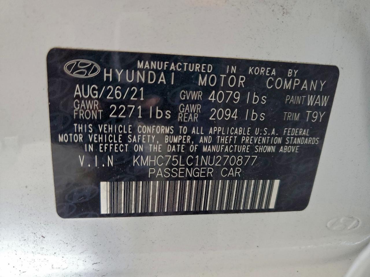 2022 HYUNDAI Ioniq
