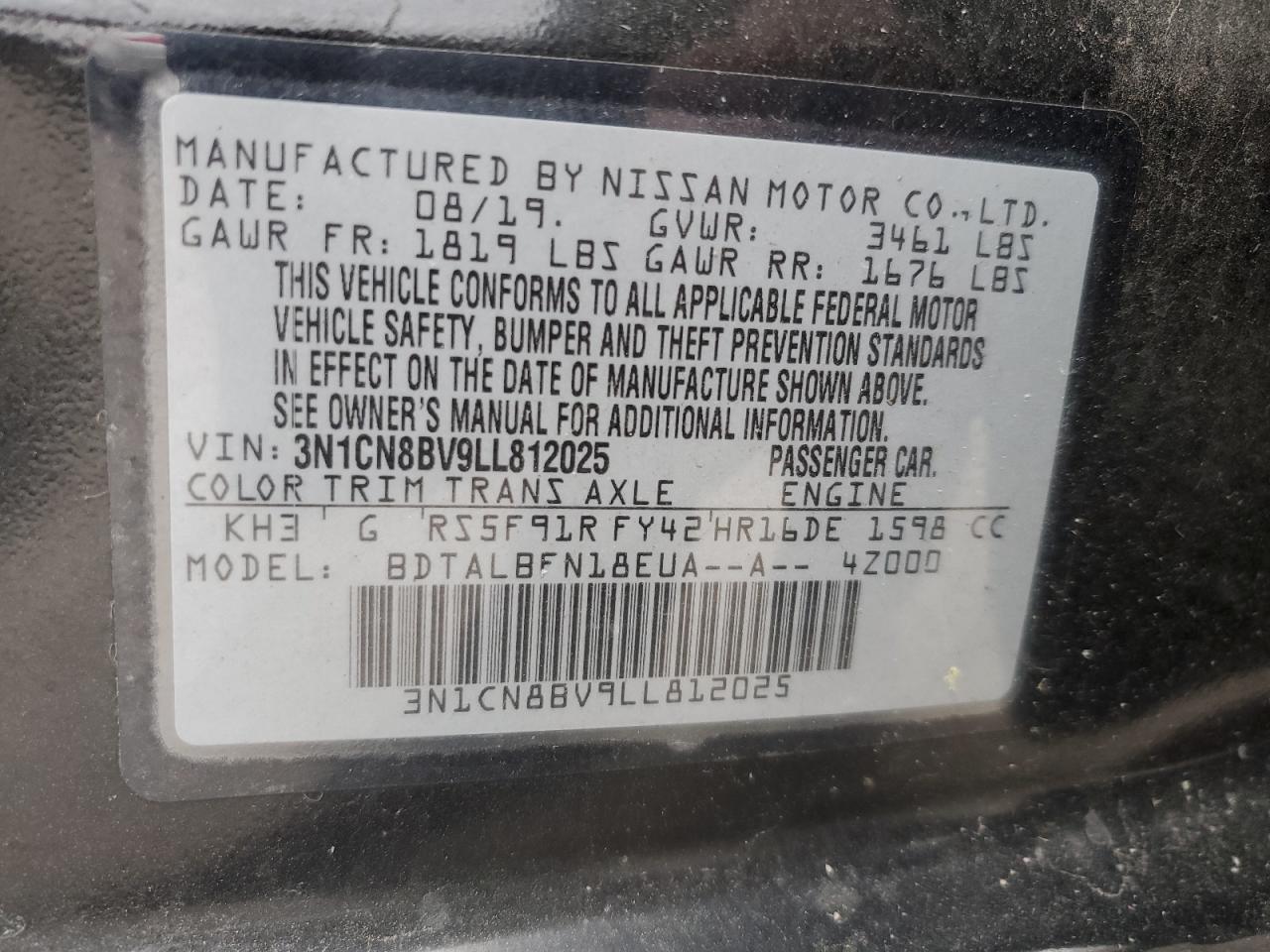 2020 NISSAN VERSA