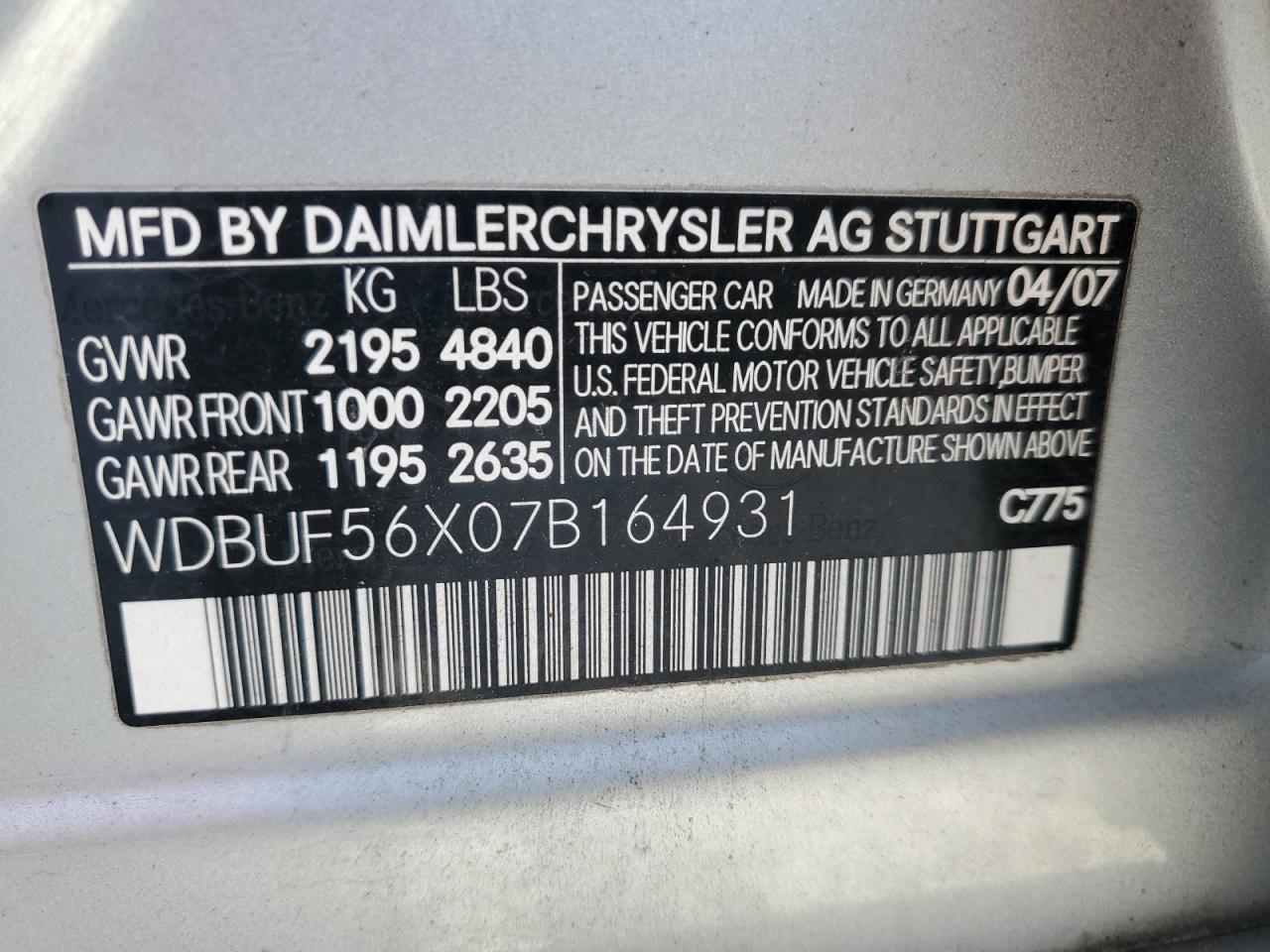 2007 MERCEDES-BENZ E-Class