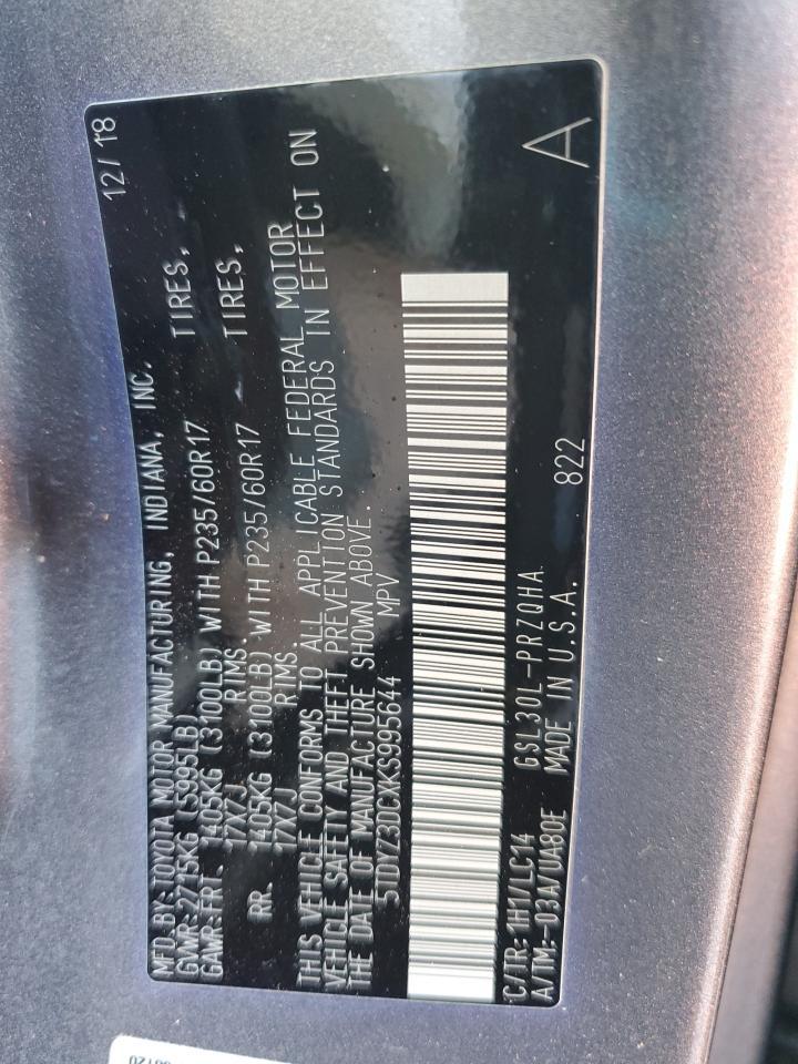 2019 TOYOTA SIENNA
