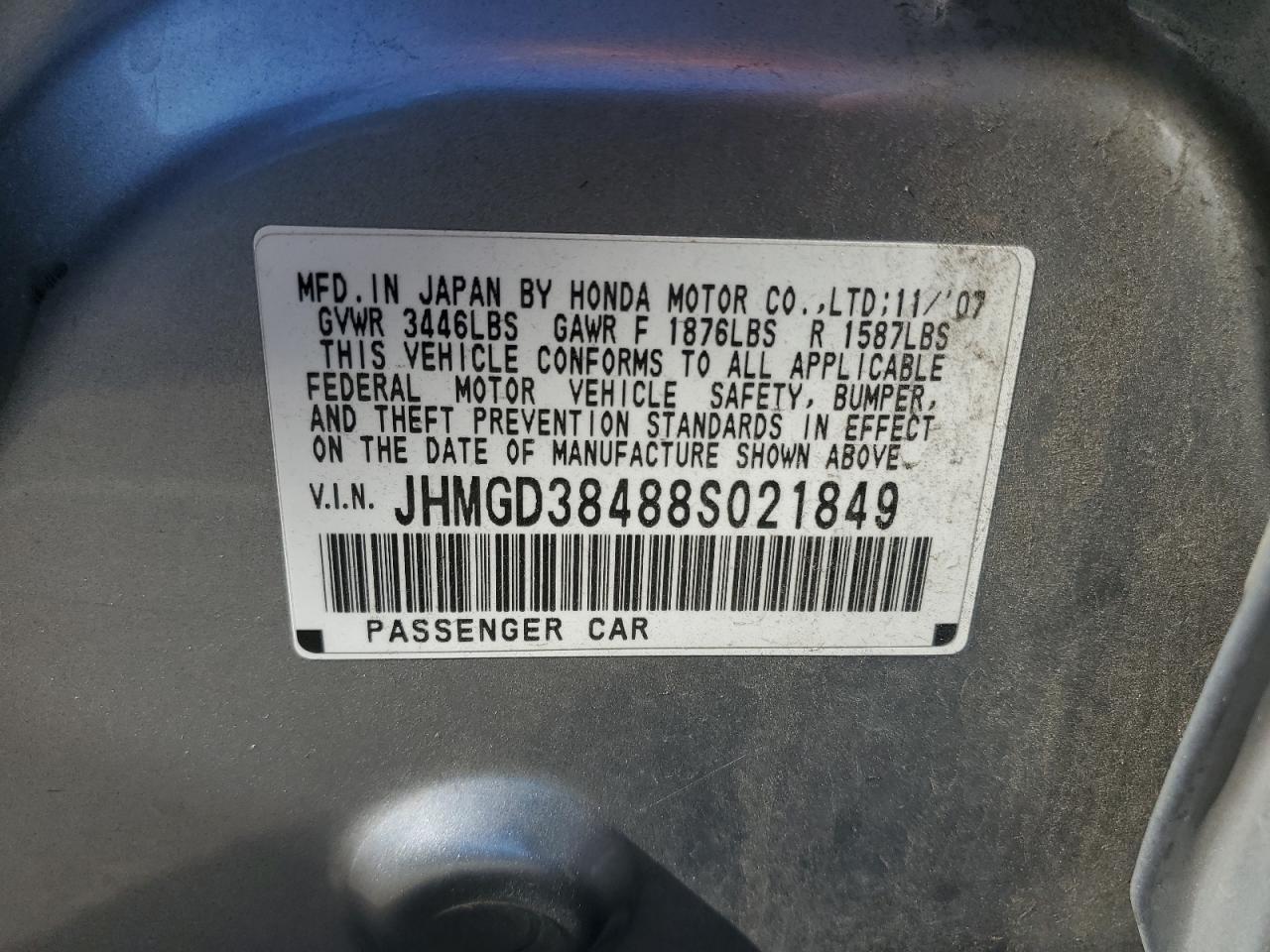2008 HONDA FIT