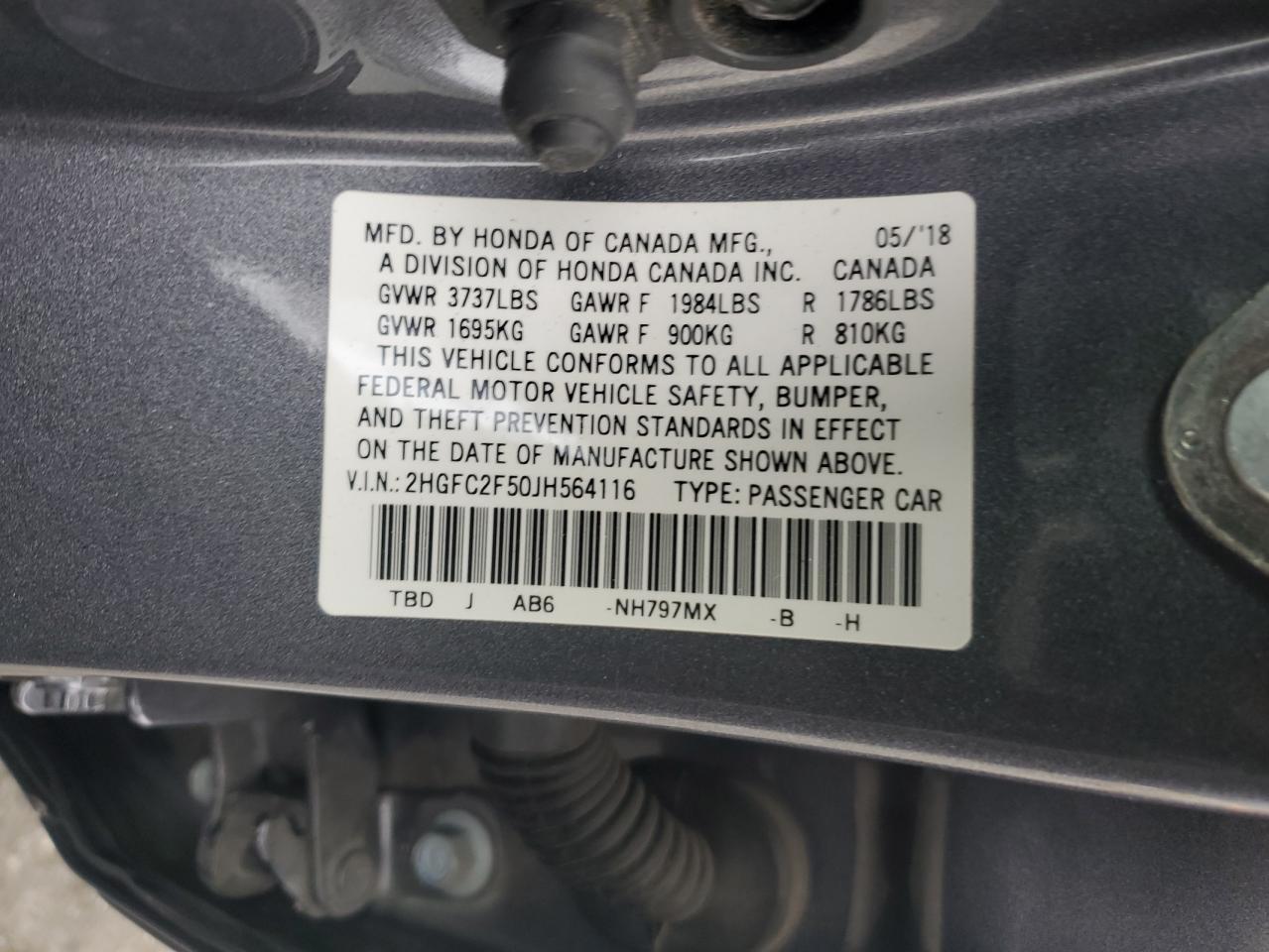 2018 HONDA CIVIC