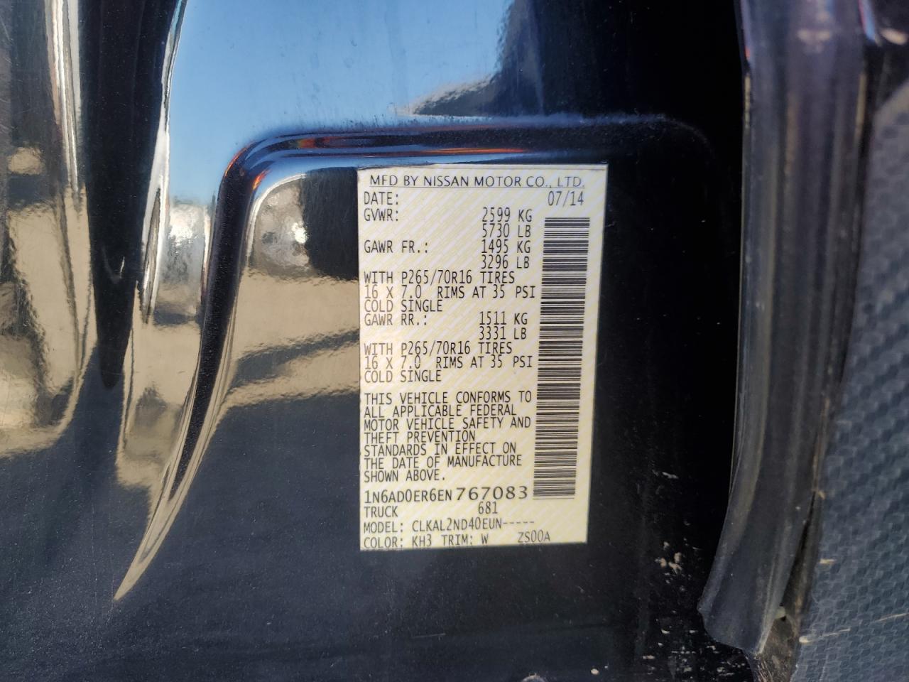 2014 NISSAN Frontier