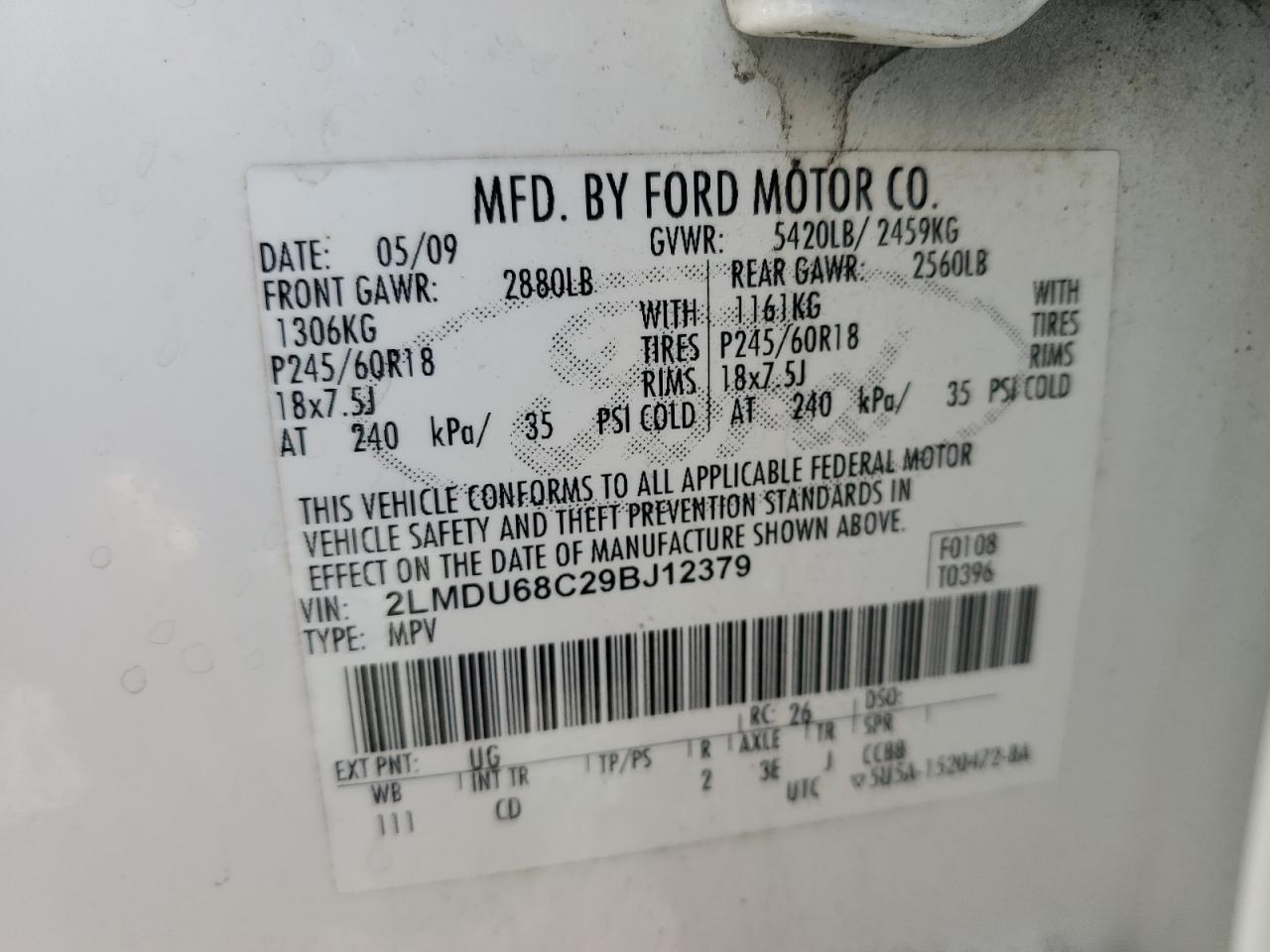 2009 LINCOLN MKX