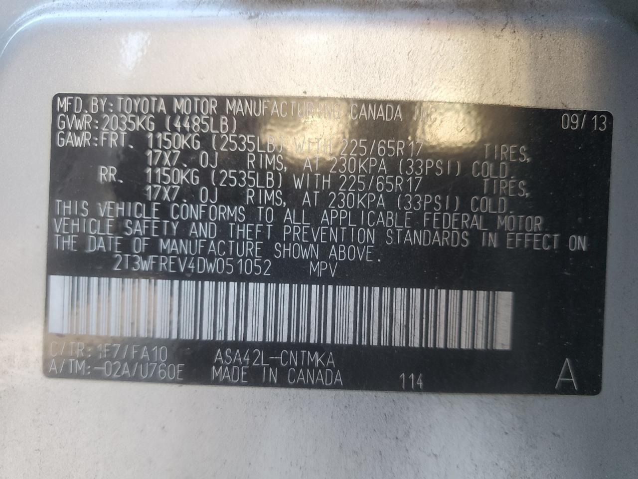 2013 TOYOTA RAV4