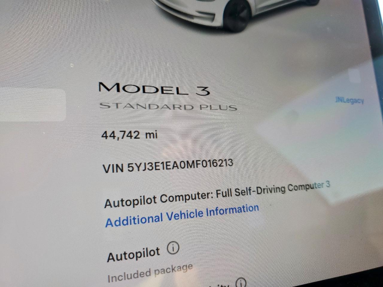 2021 TESLA MODEL 3