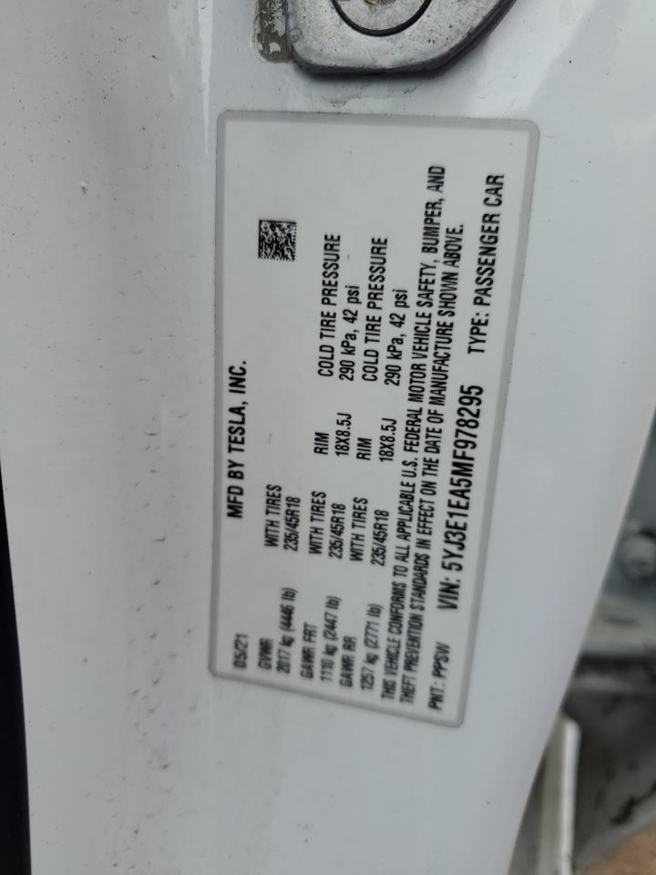 2021 TESLA MODEL 3