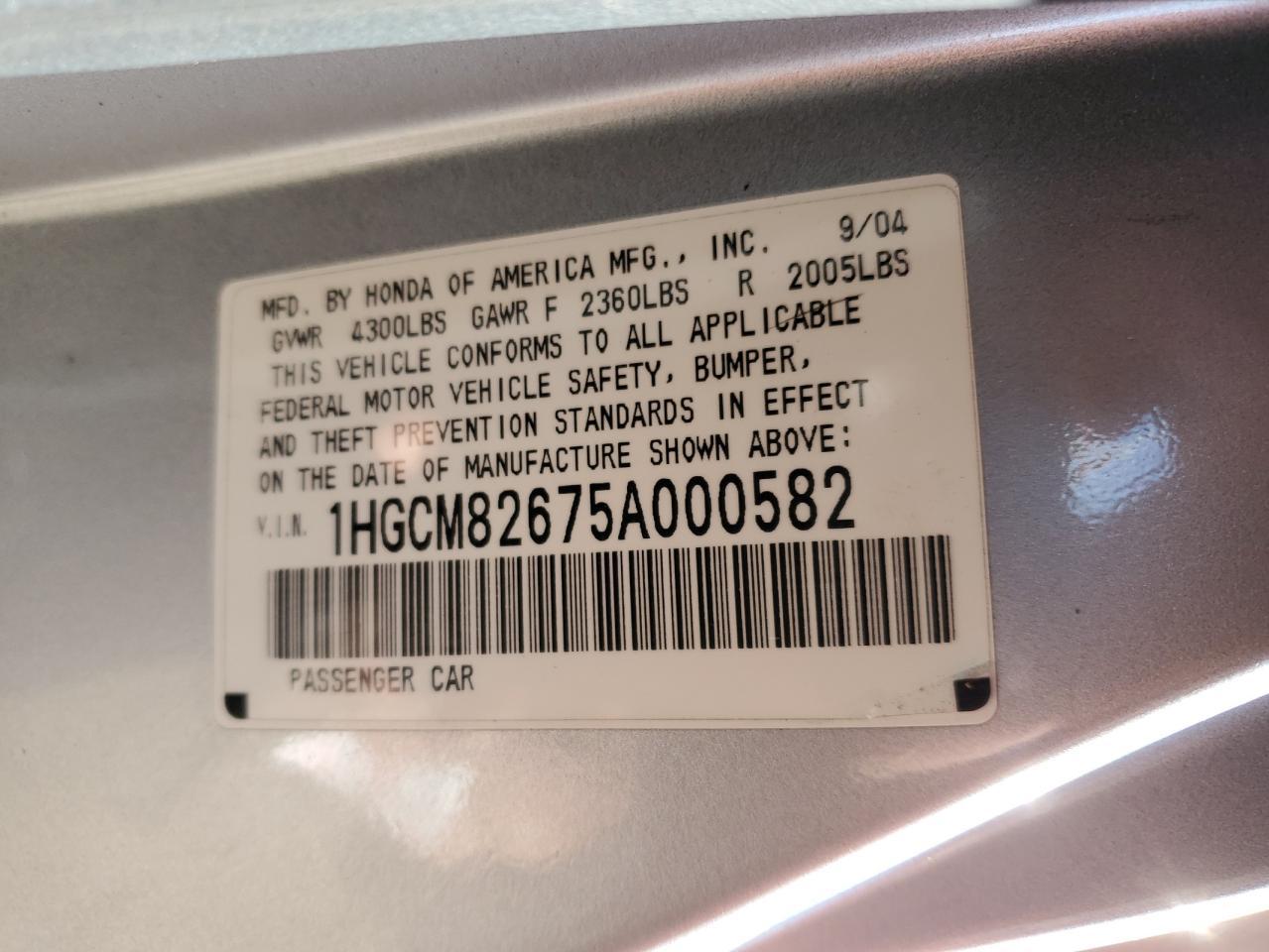 2005 HONDA ACCORD