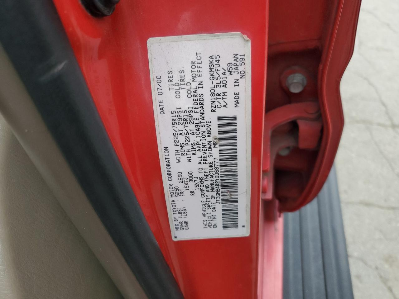 2000 TOYOTA 4Runner