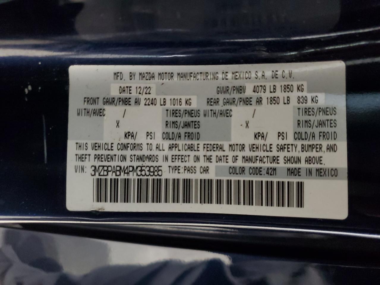 2023 MAZDA 3