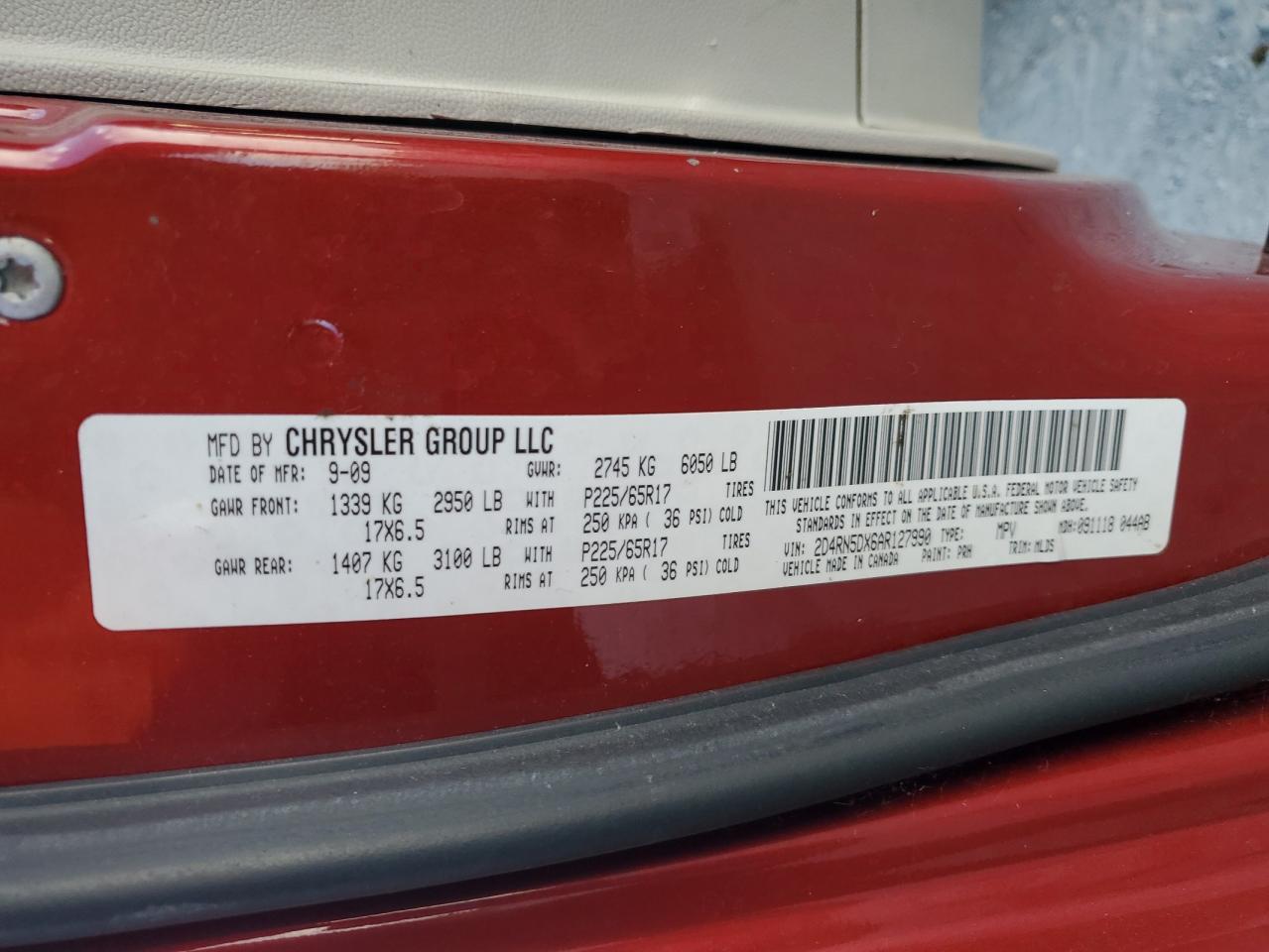 2010 DODGE GRAND CARAVAN