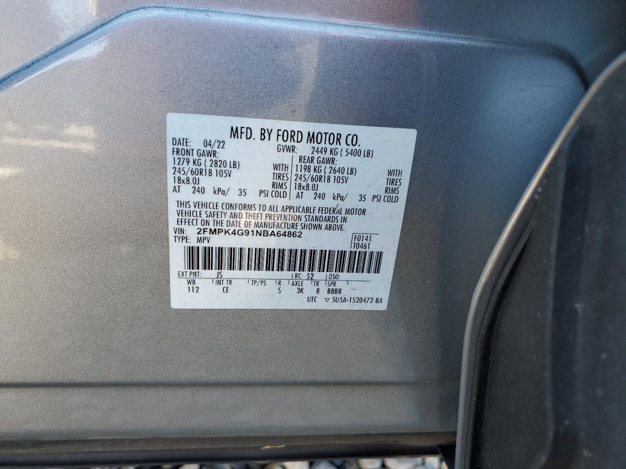 2022 FORD EDGE