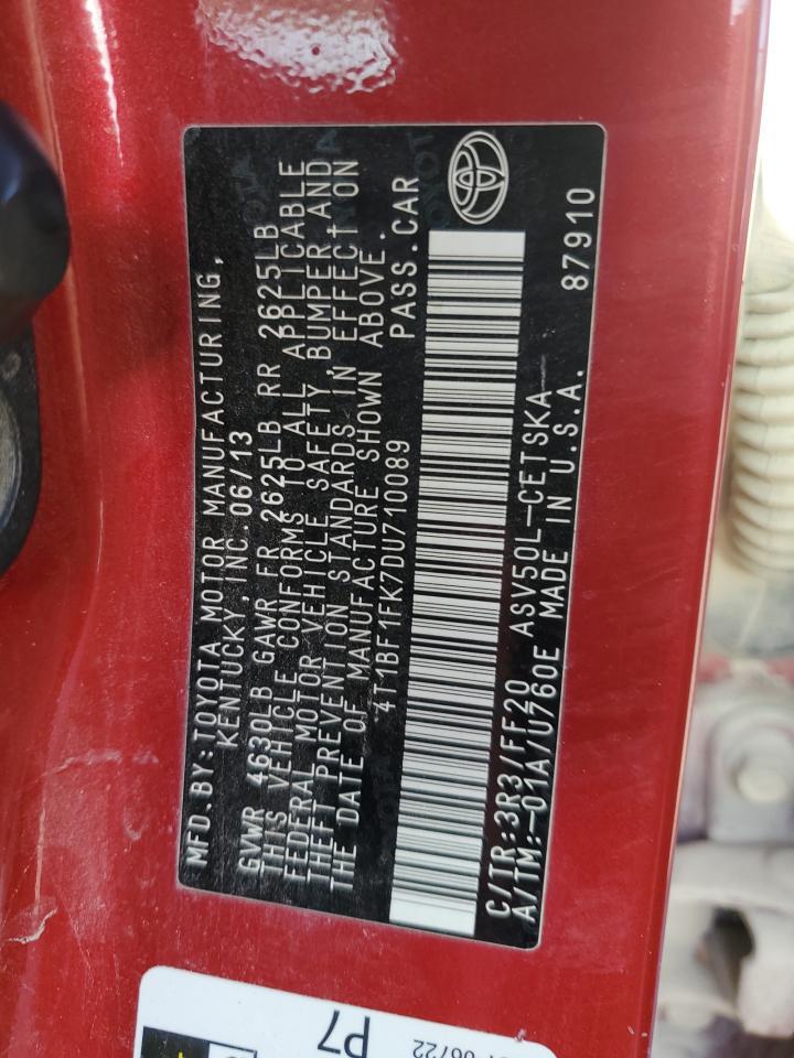 2013 TOYOTA CAMRY