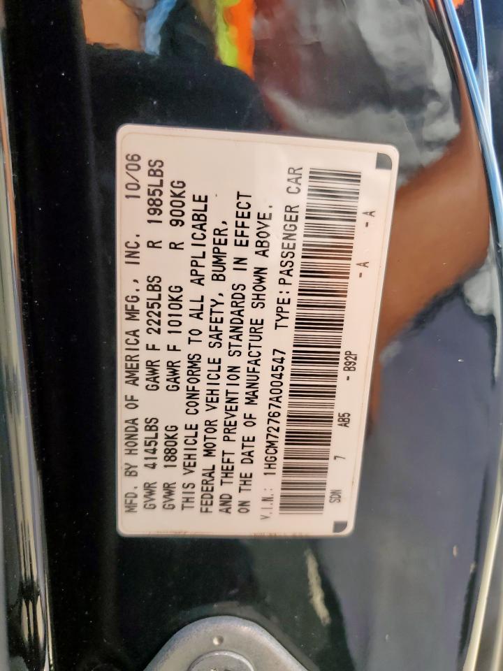 2007 HONDA ACCORD