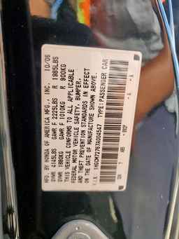2007 HONDA ACCORD