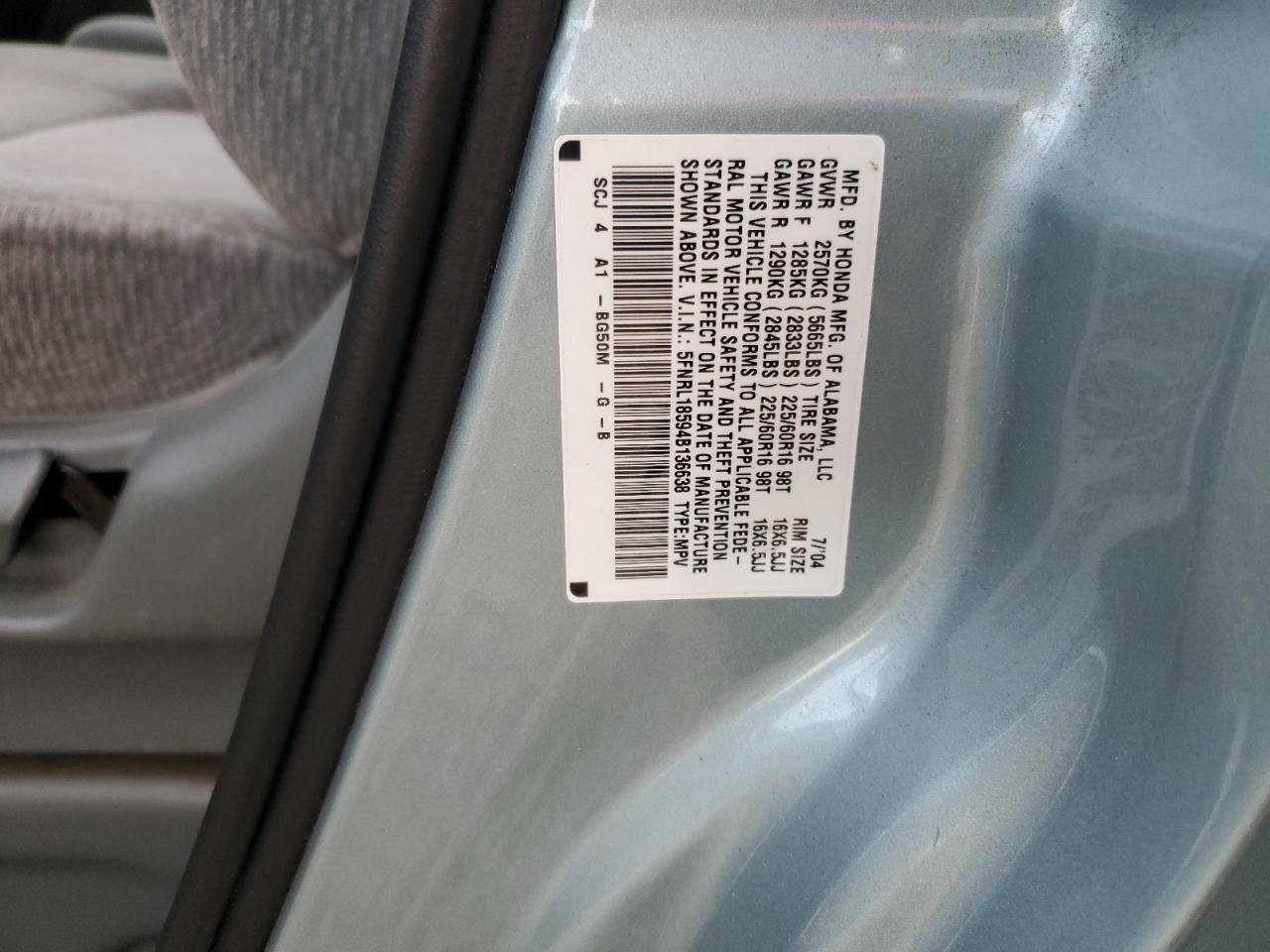 2004 HONDA ODYSSEY