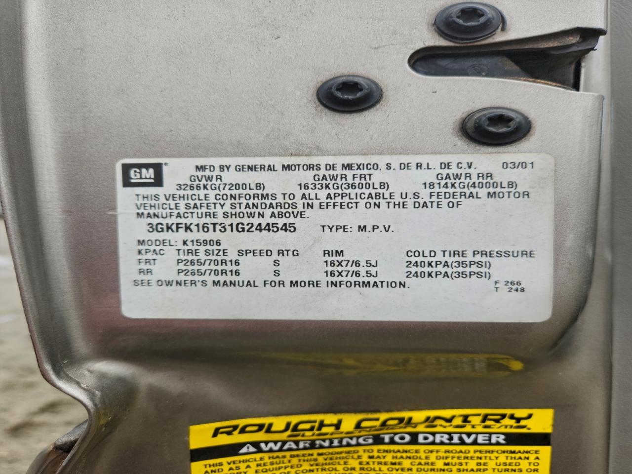 2001 GMC Yukon XL