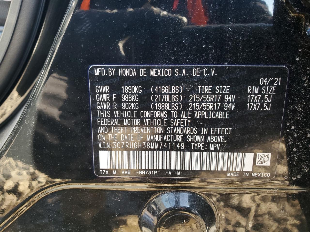 2021 HONDA HR-V