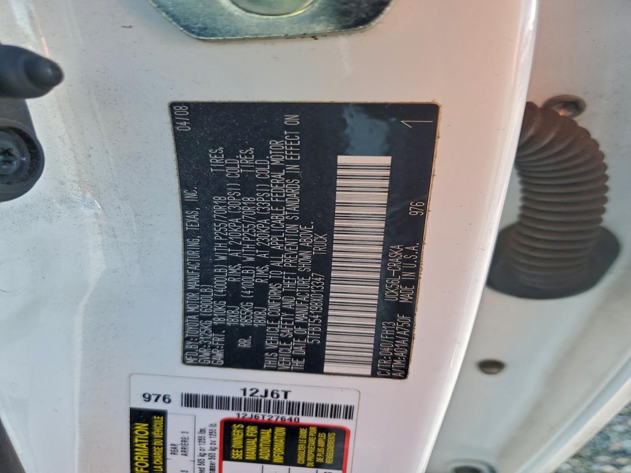 2008 TOYOTA TUNDRA