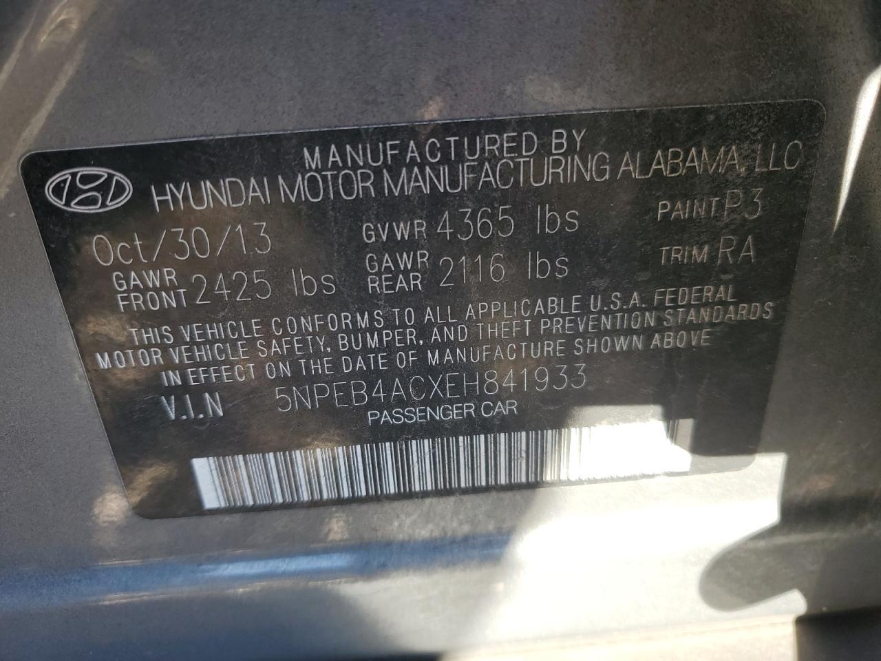 2014 HYUNDAI SONATA