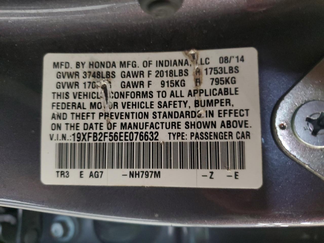 2014 HONDA CIVIC