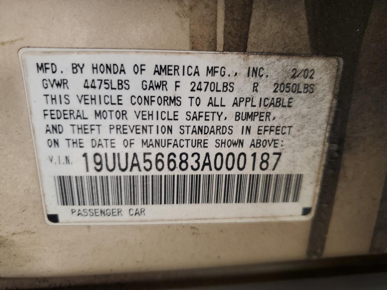 2003 ACURA TL