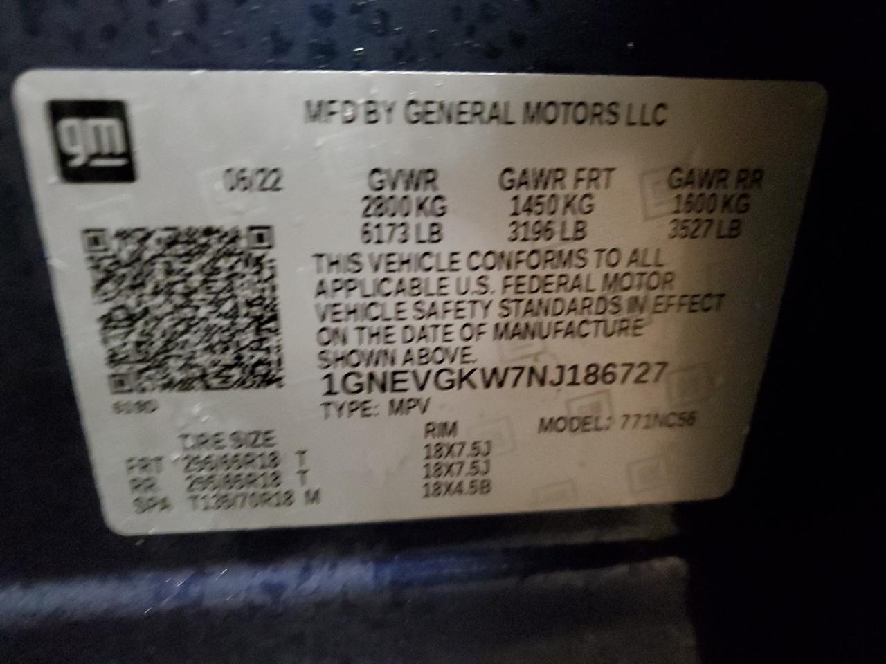 2022 CHEVROLET TRAVERSE