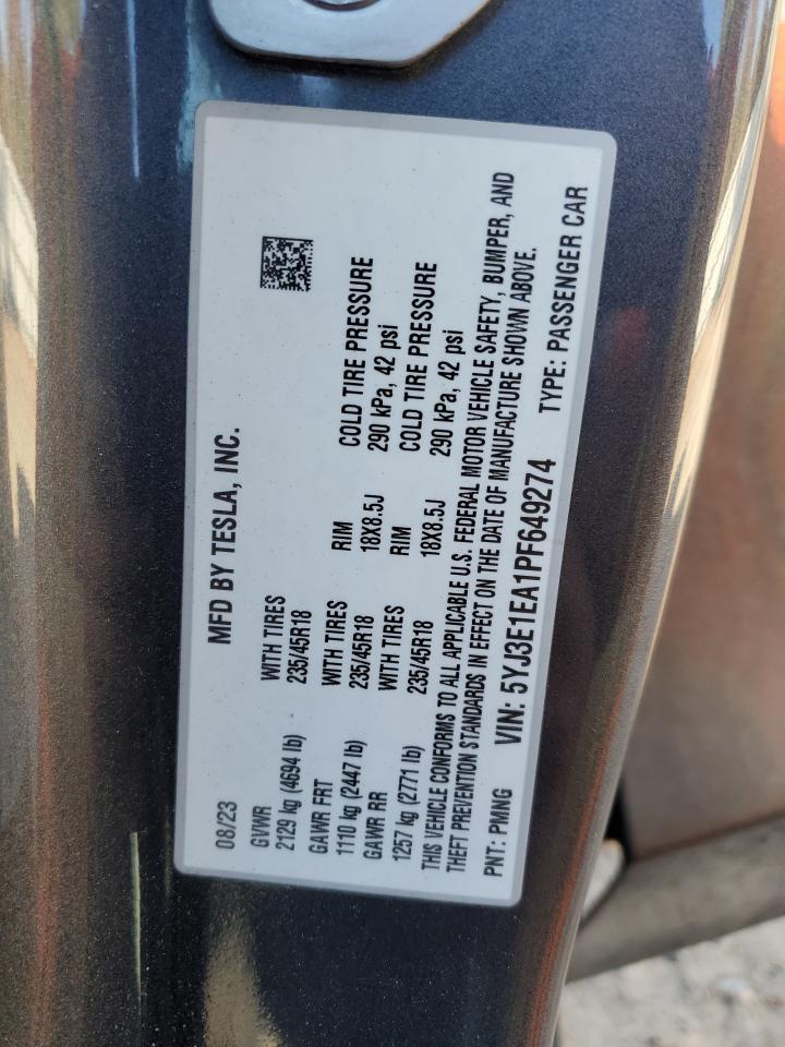 2023 TESLA MODEL 3