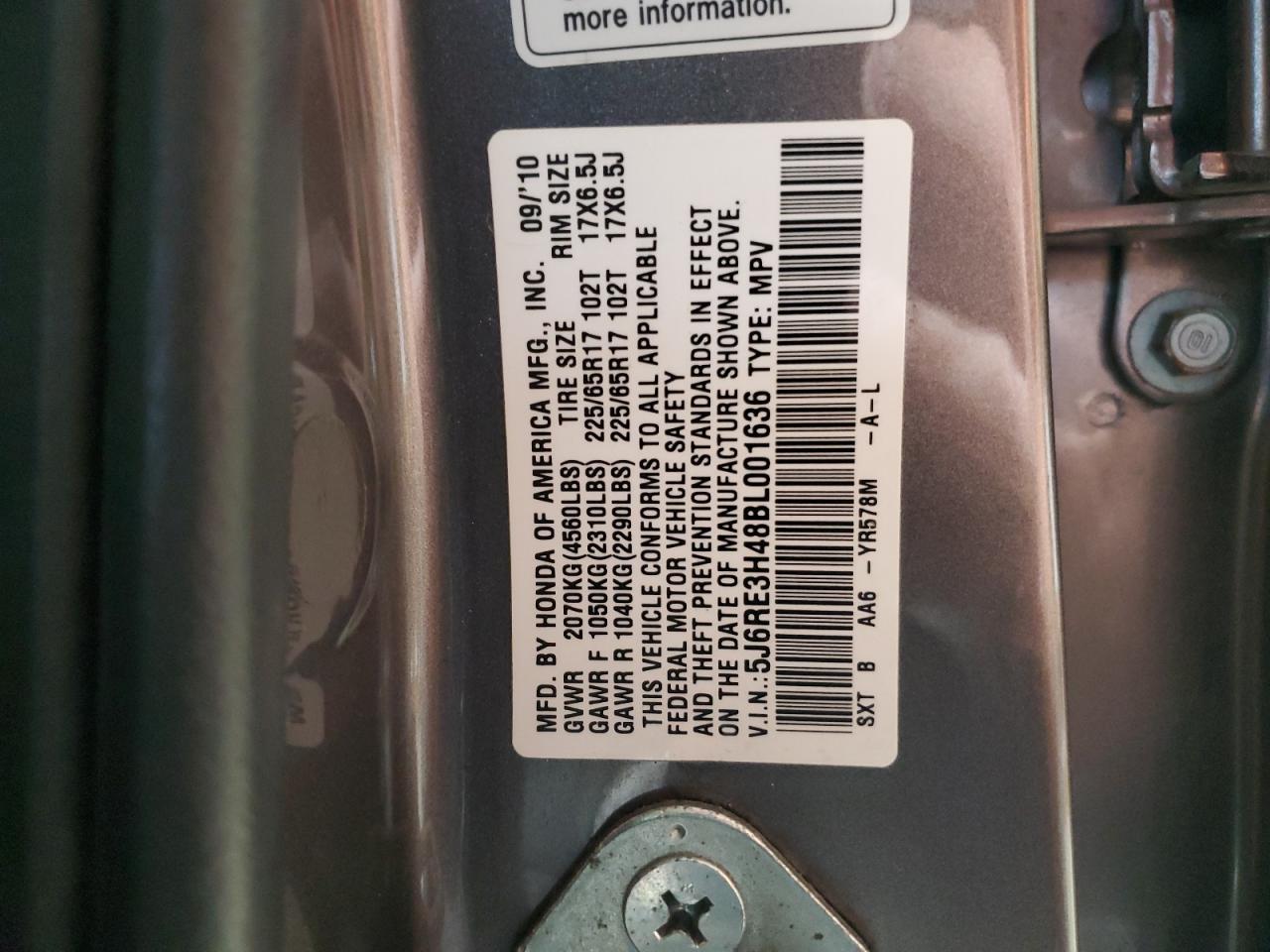 2011 HONDA CR-V