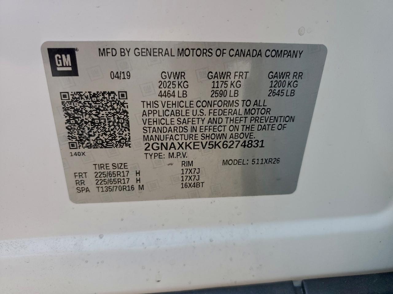 2019 CHEVROLET EQUINOX