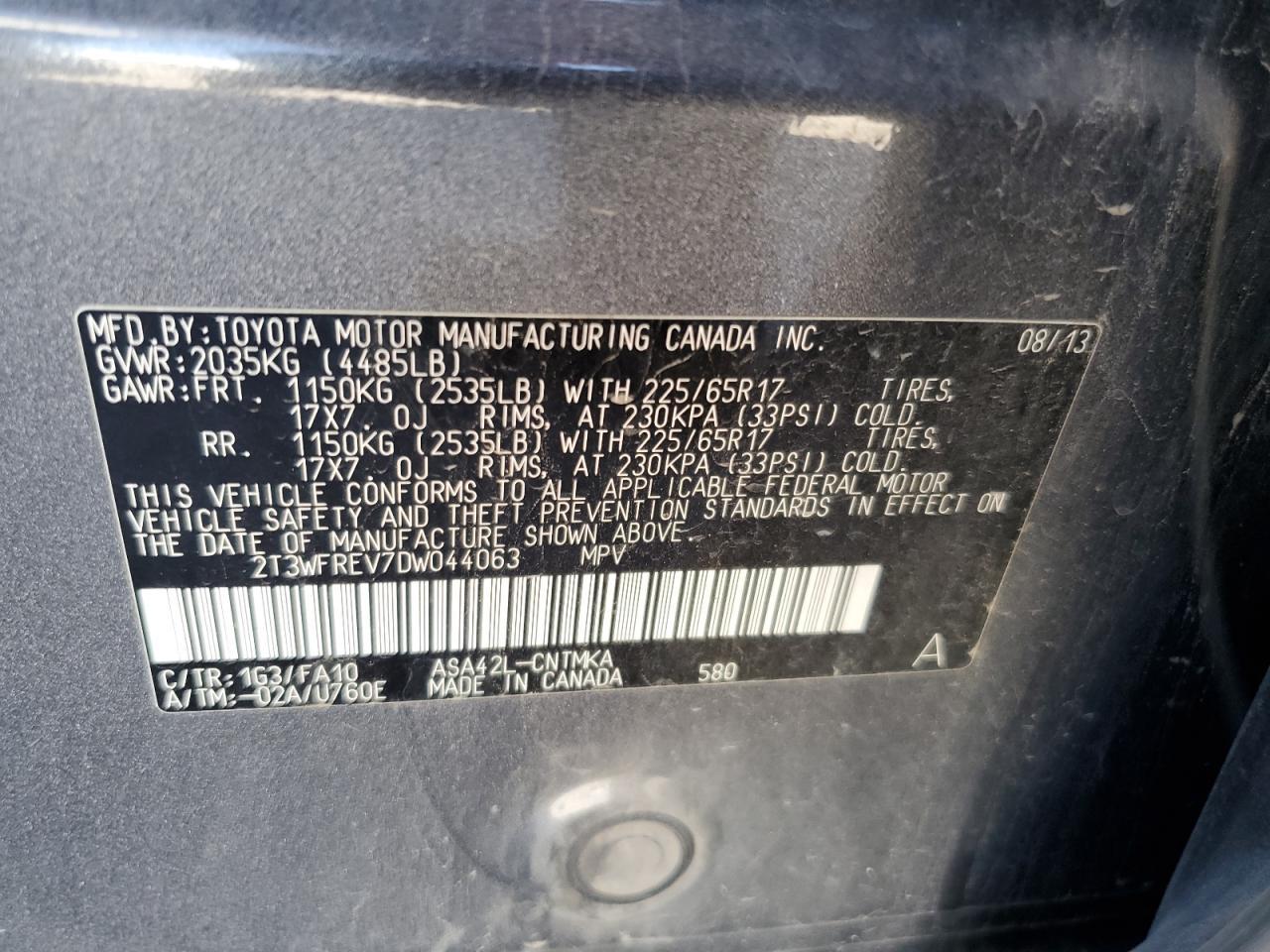 2013 TOYOTA RAV4