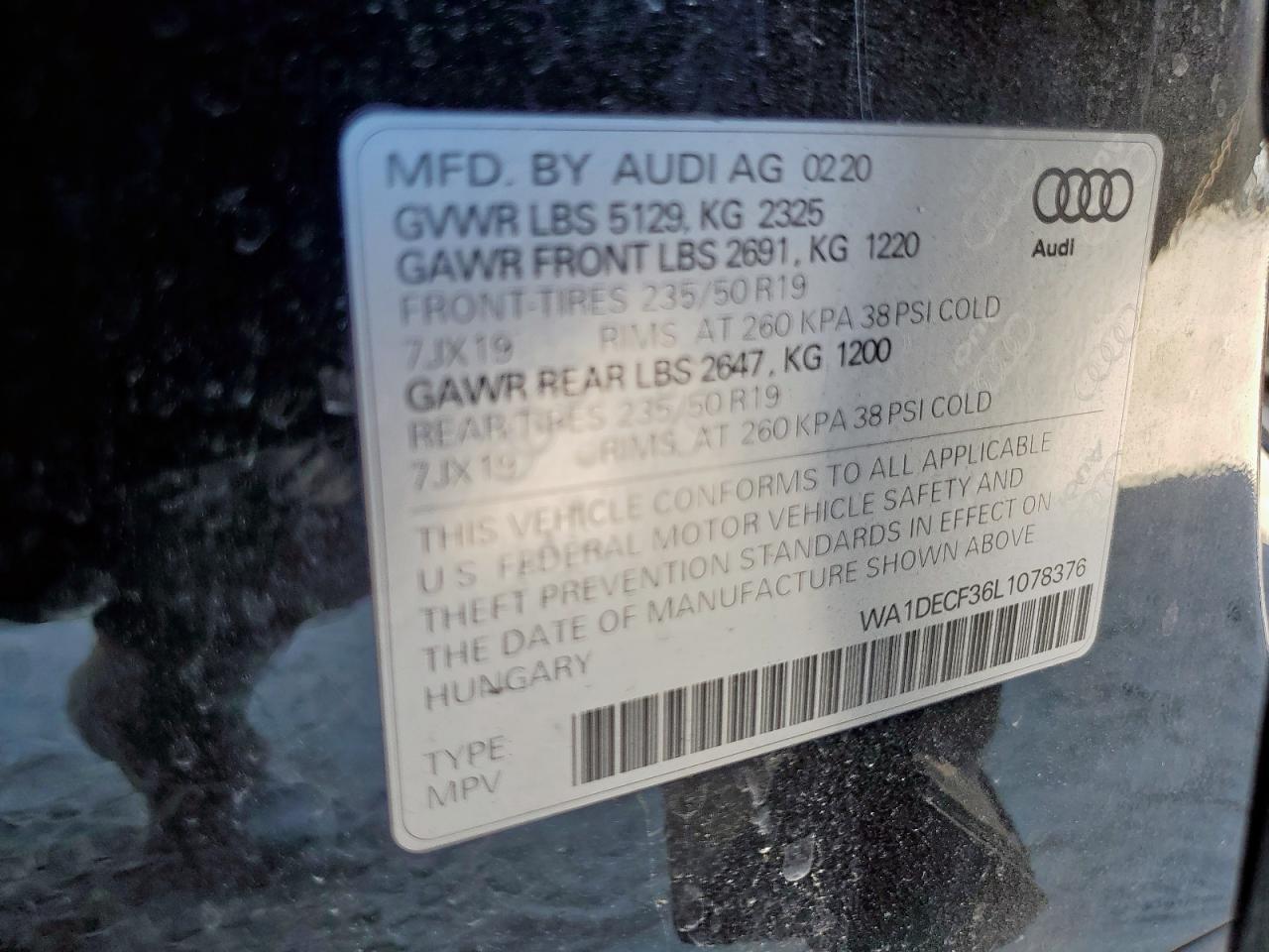 2020 AUDI Q3