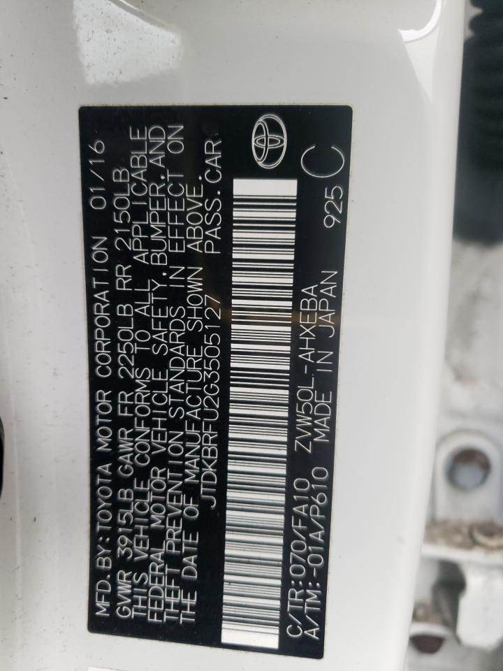 2016 TOYOTA PRIUS