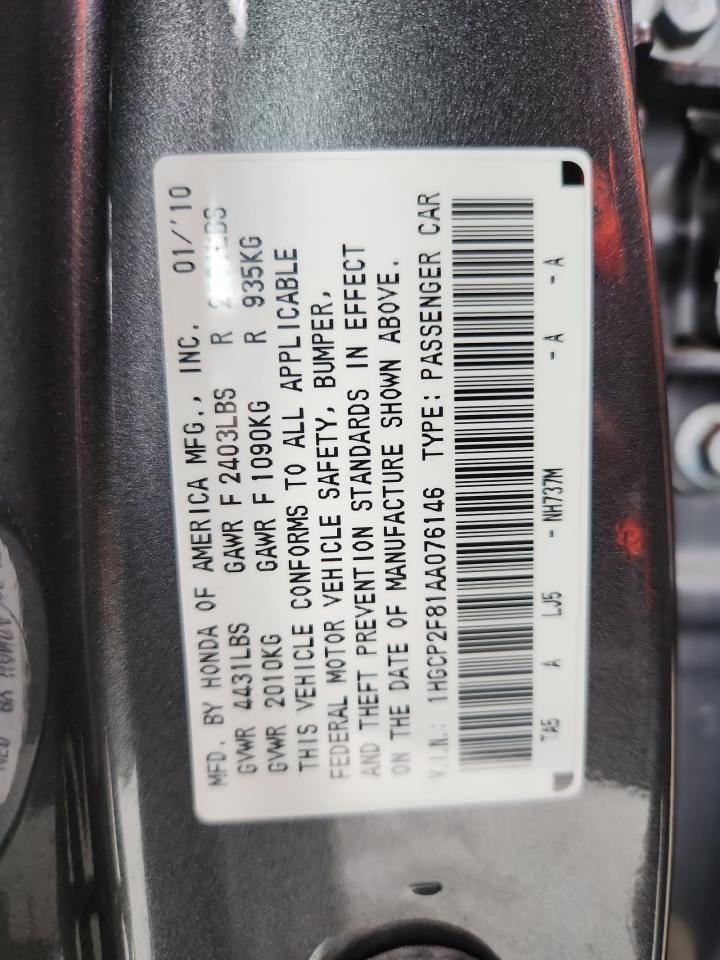 2010 HONDA ACCORD