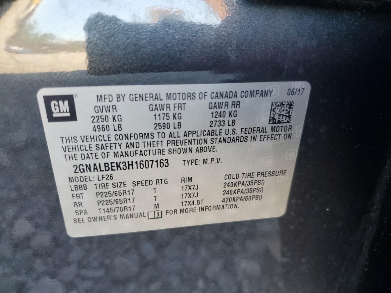 2017 CHEVROLET EQUINOX