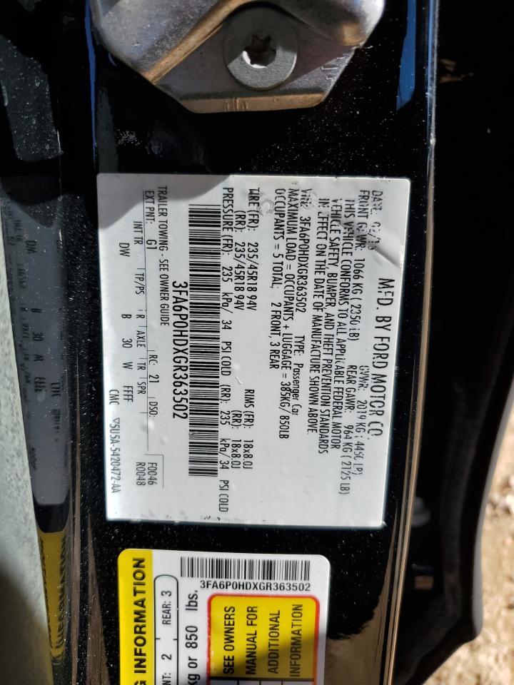 2016 FORD FUSION