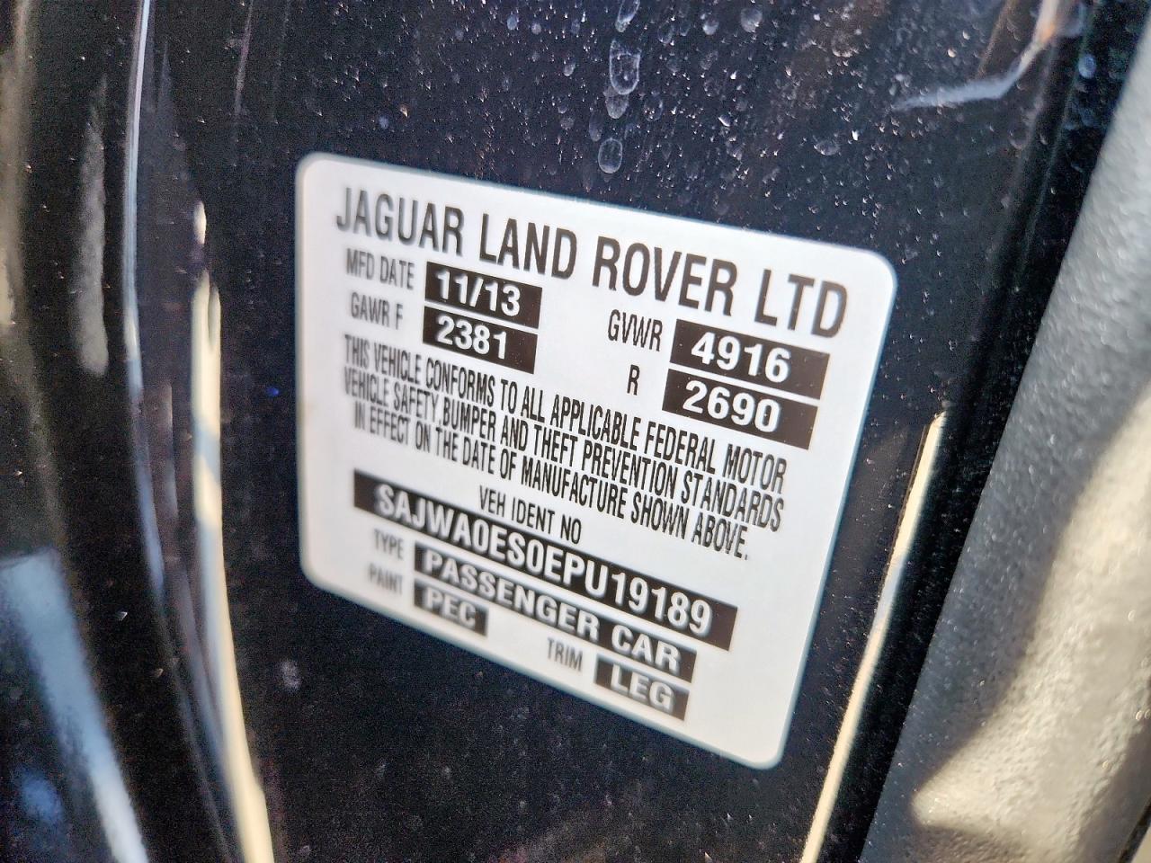 2014 JAGUAR XF