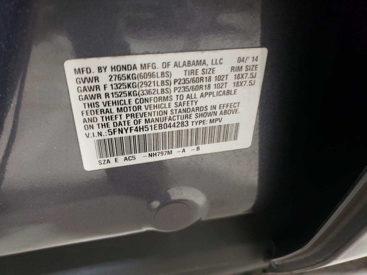 2014 HONDA PILOT