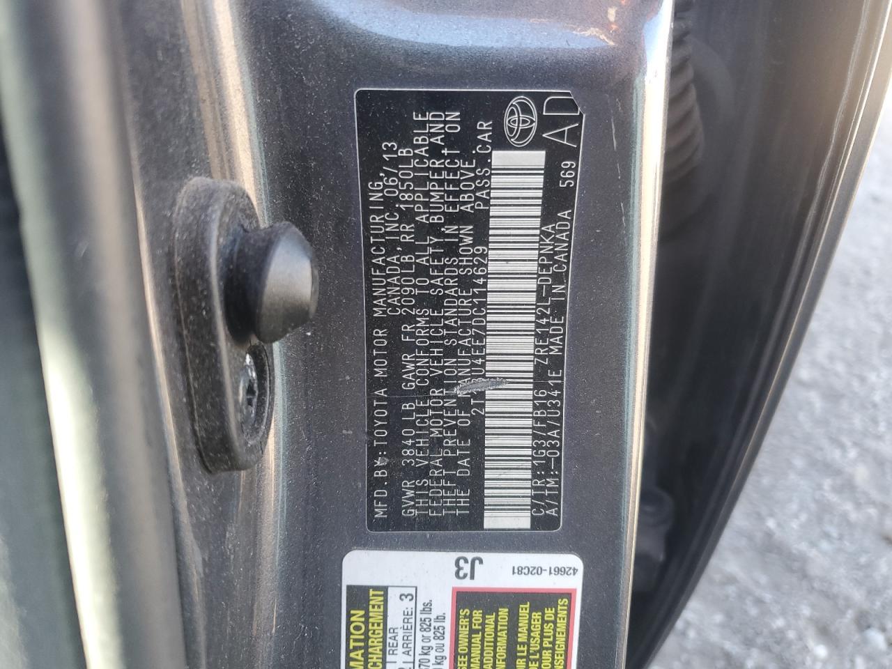 2013 TOYOTA COROLLA