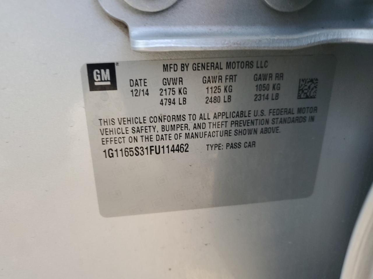 2015 CHEVROLET IMPALA
